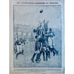 1916 AUSTRALIENS GUERRIERS SPORTIFS MATCH RUGBY