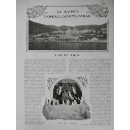 1908 THEATRE SAISON OPERA MONTE CARLO L OR DU RHIN ONDINES