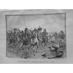 1896 UI INDIENS REVOLTE PEAUX ROUGES COMBAT COW BOYS N°2