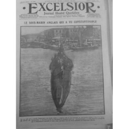 1914 1918 SOUS MARIN ANGLAIS E 2 DARDANELLES MER BALTIQUE CARTE JOURNAUX