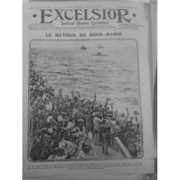 1914 1918 SOUS MARIN ANGLAIS E 2 DARDANELLES MER BALTIQUE CARTE JOURNAUX