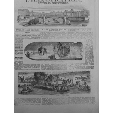 1864 SOUS MARIN FRANCAIS EXPERIENCE ECLAIRAGE 2 JOURNAUX