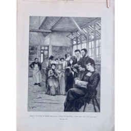 1890 FEMME COURS CHIMIE MEDICALE ECOLE MEDECINE