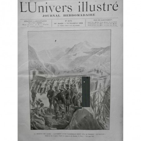 1896 UI CHASSEUR ALPIN DEFENSE ALPES PASSERELLE HENRY TORRENT MAGNAN PONT CARREY