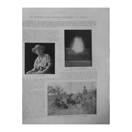 1906 AVENTURES CHASSEUR PHOTOGRAPHE AFRIQUE SCHILLINGS APPAREIL PHOTO MAGNESIUM