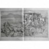 1896 UI TRANSVAAL DEPART MINE OR CHARIOT HOMME NOIR CAFRE ZOULOU MULET