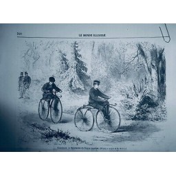 1868 VELOCIPEDE VELO CYCLISTE COMPIEGNE PRINCE IMPERIAL BALADE BICYCLETTE