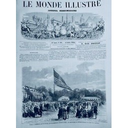 1868 PARIS CELEBRATION AMERICAINS ANNIVERSAIRE AFFRANCHISSEMENT ETATS UNIS NORD