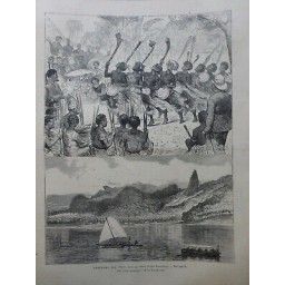 1876 UI ARCHIPEL FIDJI OCEAN EQUINOXIAL FETE INDIGENE ILE VITI LEVOU