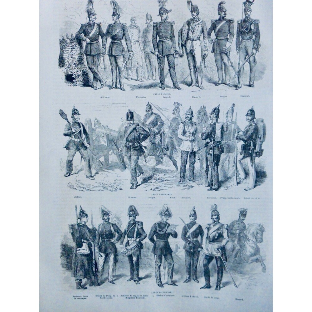 1864 I UNIFORME ARMEE DANOISE PRUSSIENNE