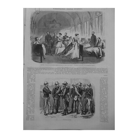 1866 I HONGRIE IMPERATRICE AUTRICHE VISITE BLESSES CHATEAU GOELOENOE