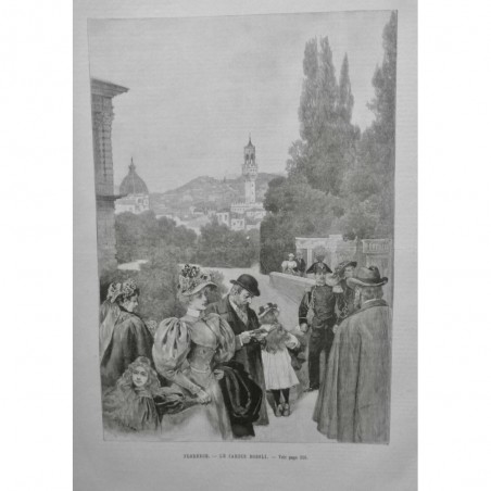 1896 UI FLORENCE JARDIN BOBOLI BALADE FAMILLE VISITE JEUNE FILLE PALAIS PITTI