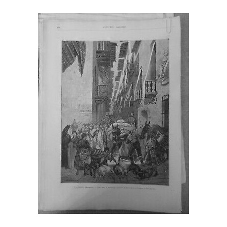 1875 UI ESPAGNE RUE ESTELLA DON CARLOS EN NAVARRE FUSIL