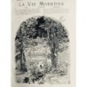 1880 VICTOR HUGO FETE DEMEURE LAMPION JARDIN BORDEAUX OVATION BLANC 2 JOURNAUX