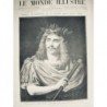 1879 MOLIERE PORTRAIT TABLEAU MIGNARD BOURGEOIS GENTLHOMME THEATRE 2 JOURNAUX