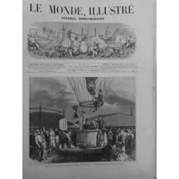 1874 MI NAVIGATION AERIENNE ARSENAL WOOLWICH MONGOFIERE DESSIN MIRANDE