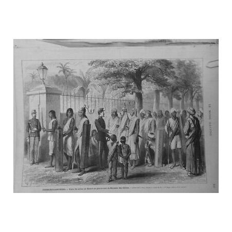 1874 MI INDES HOLLANDAISES SULTAN BOUTON GOUVERNEUR MACASSAR CELEBES