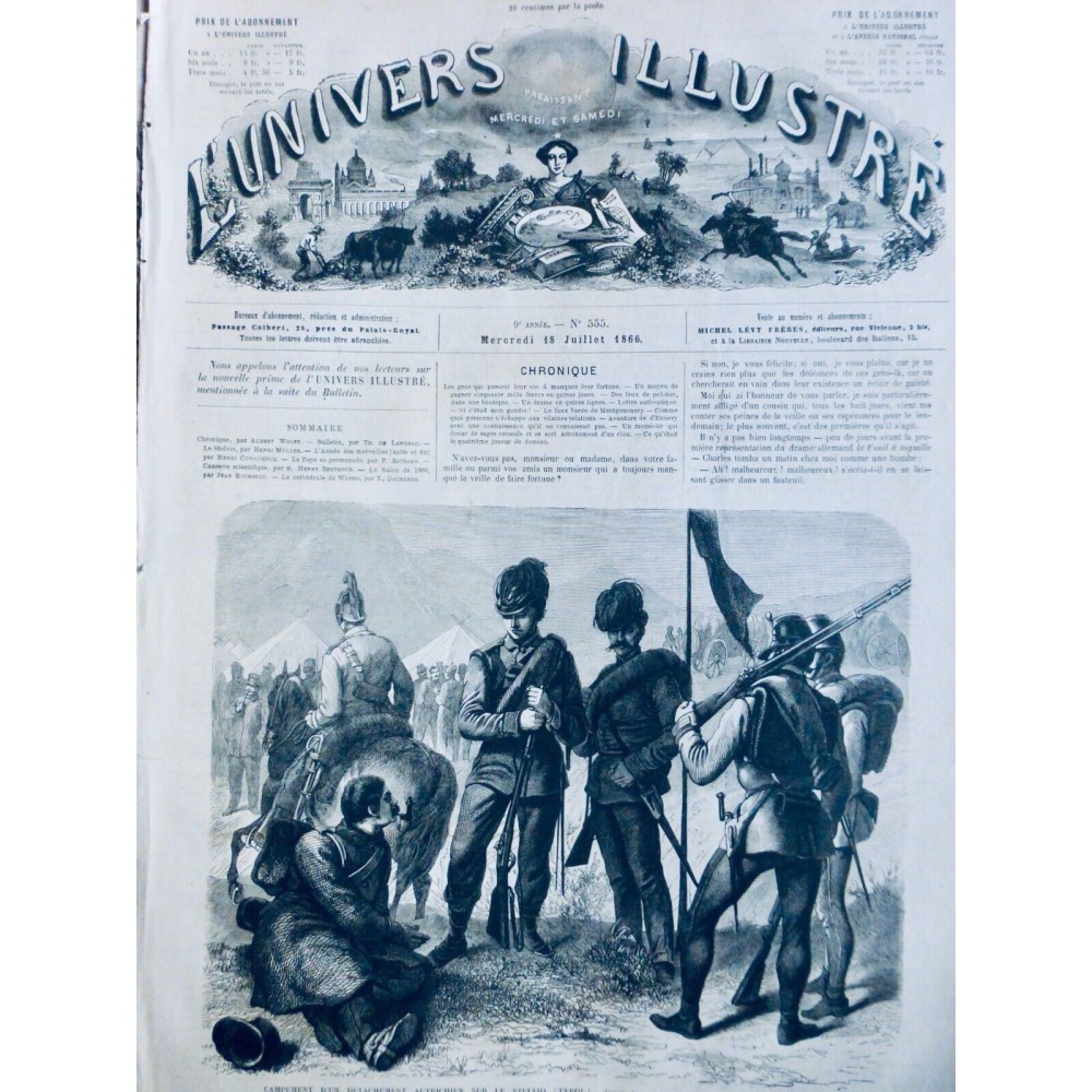 1866 UI UNIFORME CAMPEMENT AUTRICHIENS STELVIO TYROL