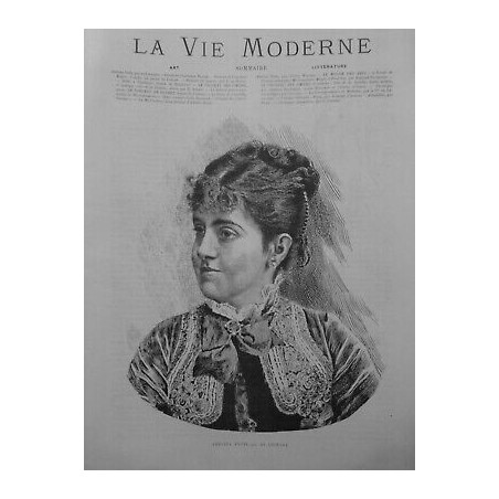 1880 PERSONNALITES ADELINA PATTI DESSIN DE LIPHART