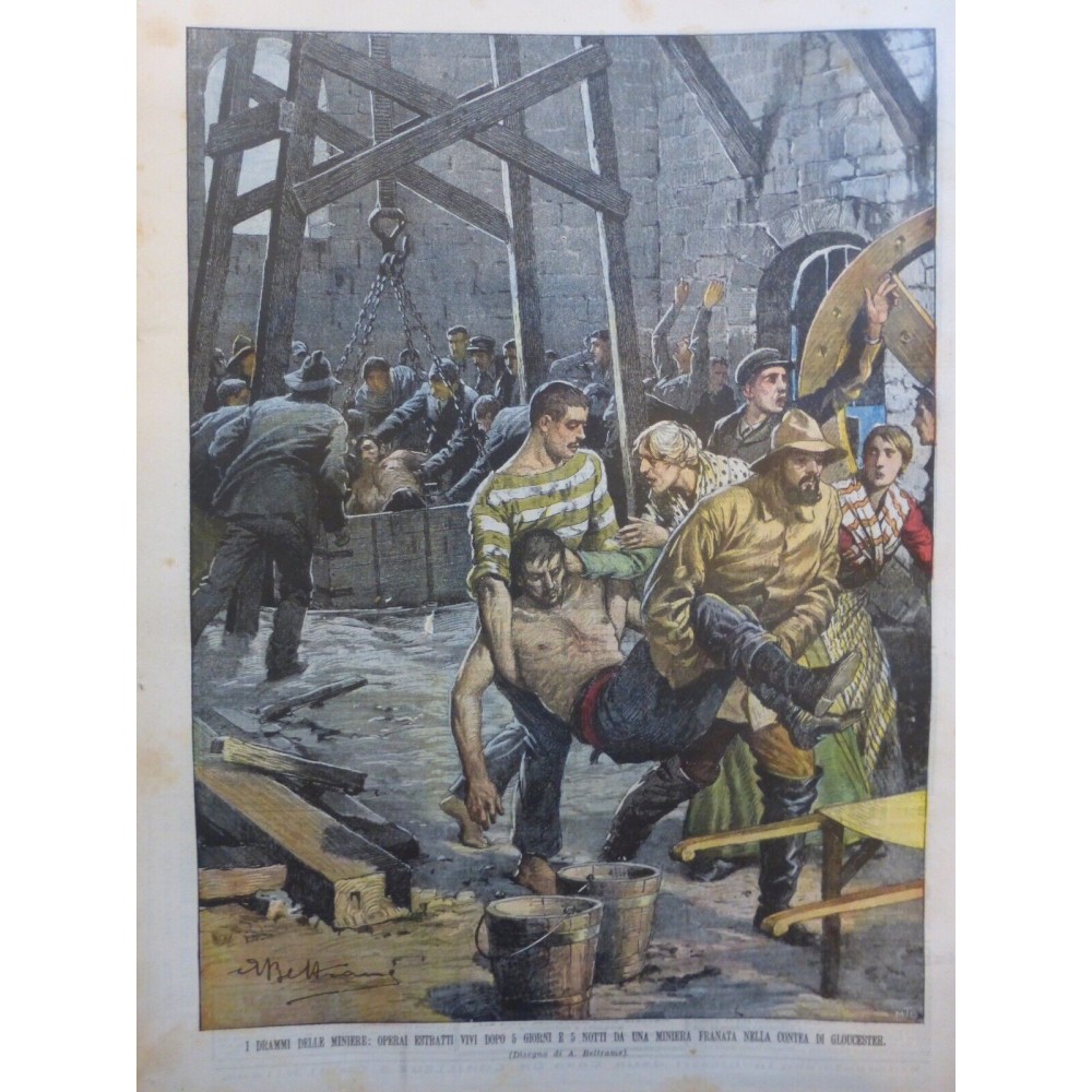 1902 DC MINE CATASTROPHE GLOUCESTER PUITS REMONTEE BLESSES