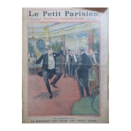 1910 PP CURIEUX DEFI PRESIDENT TAFT DANSE GIGUE NOIR