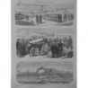 1859 I AMBULANCES DEPART CACOLETS LITIERES MULETS TRANSPORT BLESSES