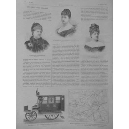 1891 I AMBULANCES URBAINES VUE INTERIEURE VOITURE