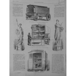 1875 I AMBULANCES VOITURES VUE EXTERIEUR INTERIEURE