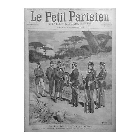 1892 PP FIN BANDIT CORSE BELLACOSCIA PRISONNIER CAPITAINE GENGARMERIE ORDIONI