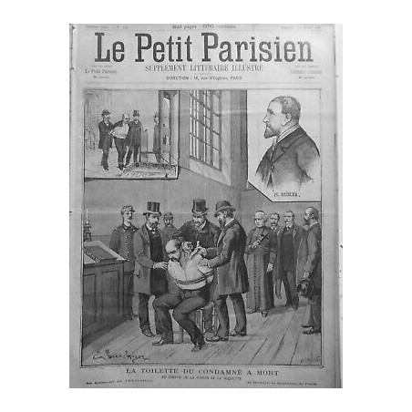 1891 PP TOILETTE CONDAMNE MORT PRISON ROQUETTE M.DEIBLER BOURREAU PARIS