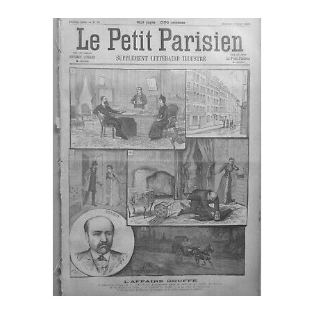 1890 PP AFFAIRE GOUFFE MAISON CRIME SCENE ASSASSINAT TRANSPORT MALLE CADAVRES