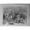 1872 UI COUTUME ECOSSAISE MONTAGNARDS COUP ETRILLER VERRE TOURISTES OFFRANDE