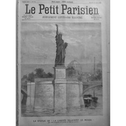 1889 PP STATUE LIBERTE ECLAIRANT MONDE INAUGUREE 4 JUILLET PONT GRENELLE