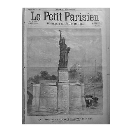 1889 PP STATUE LIBERTE ECLAIRANT MONDE INAUGUREE 4 JUILLET PONT GRENELLE