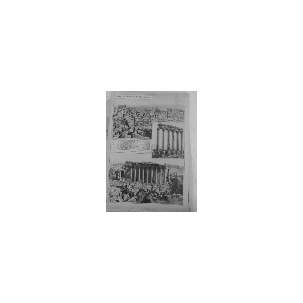 1933 1861 SYRIE BAALBEK DESER 2 JOURNAUX