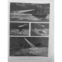 1874 UI STEAMER APPAREILS ELECTRIQUES BOUEES SAUVETAGE LUMINEUSES