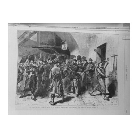 1874 UI SOUVENIR SIEGE METZ GENERAL JEANNINGROS DRAPEAUX BRIGADE