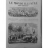 1872 PARIS PREPARATION EXERCICES MILITAIRES PETITES ECOLES PLACE CHATEAU EAU