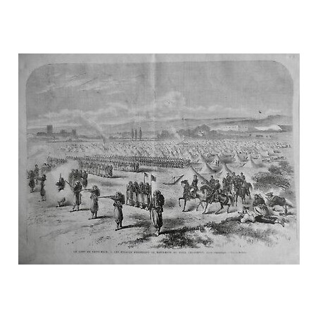 1868 UI ZOUAVES CAMP ST MAUR MANIEMENT FUSIL CHASSEPOT TIRS