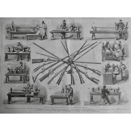 1868 UI FABRIQUE FUSIL DREISSE LIEGE MACHINES OUVRIER CHASSEPOT SPENZER SNIDER