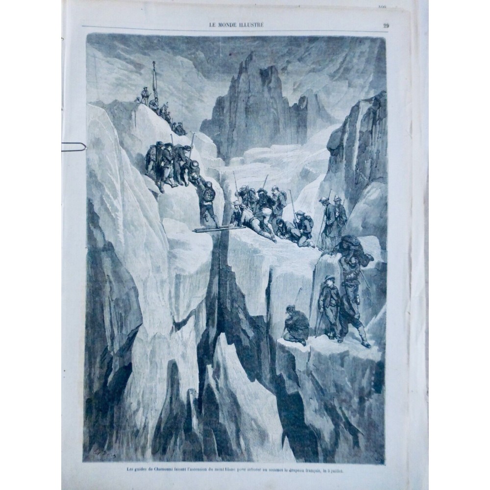 1860 MI MONTAGNE ALPINISME ASCENSION MONT BLANC GUIDES CHAMONIX  3