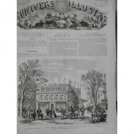 1867 UI OUVRIER MAISON OUVRIERE CONSTRUCTION PLAN FRAIS EMPEREUR DELANNOY