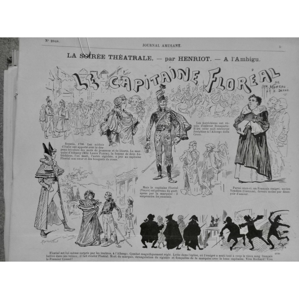 1895 JA OMBRE CHINOISE THEATRE AMBIGU REJANE MAYER PIECE BONAPARTISTE