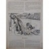 1884 JARDIN PLANTE ACCIDENT FOSSE OURS HOMME DEVORER REPTILE VER SOIE 3 JOURNAUX