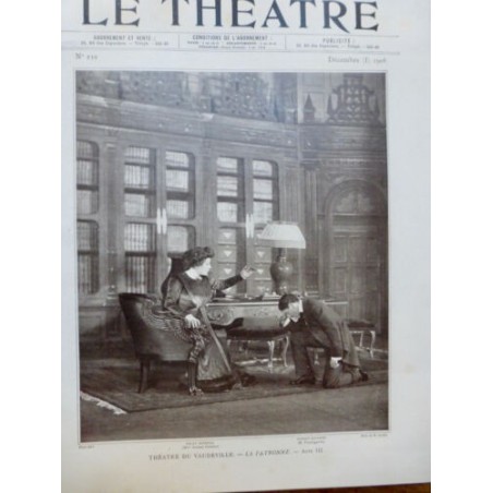 1908 THEATRE SANDRAL BAYANNE PATRONNE LOUISE BIGNON MARIE LOUISE DERVAL