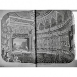 1869 UI OPERA VIENNE NOUVELLE SALLE SCENE DECOR RIDEAU TRIBUNE LOGE STASSBERGER