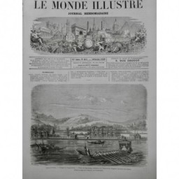 1869 MI IMPERATRICE EUGENIE VOYAGE CONSTANTINOPLE PALAIS FEU ARTIFICE 4 JOURNAUX