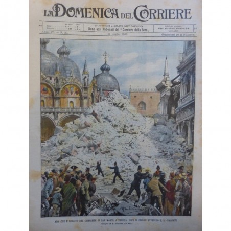 1902 DC VENISE EGLISE ST MARCO EFFONDREMENT COCHER RUINES DECOMBRES