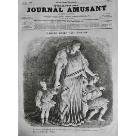 1856 JA PERSONNALITES MME MEDÉE RISTORI THEATRE COSTUME RÔLE ENFANT