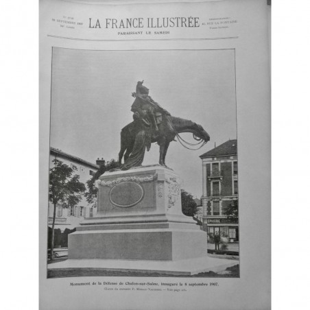 1907 FI MOREAU-VAUTHIER STATUAIRE OEUVRES MONUMENT DEFENSE CHALON /SAONE